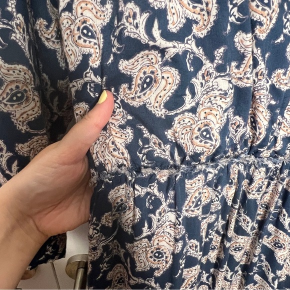 Roberta Roller Rabbit Navy Blue and White Maxi Dress Size S floral paisley print - Picture 8 of 12